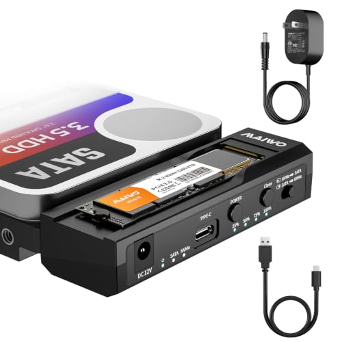MAIWO M.2 NVMe to 2.5�C���` 3.5�C���` �I�t���C���N���[���G���N���[�W���AM.2 - SATA SSD HDD �N���[�i�[�AUSB-C Type-C Max 10Gbps �X�^���h�A�����N���[���f���v���P�[�^�[
