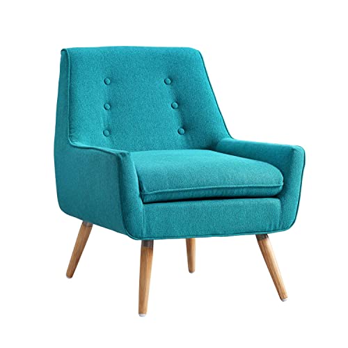 Linon Trelis Wood Upholstered Accent Chair In Blue #TOP17