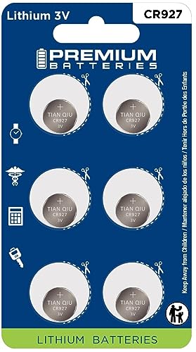 Premium CR927 Lithium 3V Coin Cell - Japanese Engineered High Capacity Batteries (6 Pack) -  Premium Batteries