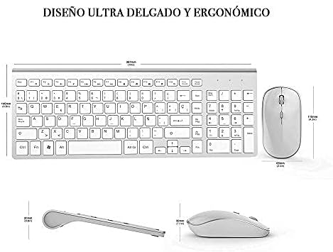 JOYACCESS wireless keyboard and mouse connected to a laptop via a 2.4 GHz USB receiver.
