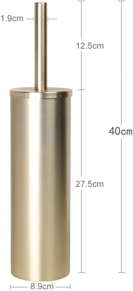 Toilet Brush, Toilet Brush Standing Toilet Brush Holder Brushed Gold Stainless Steel Bathroom Accessories Durable Type Toilet Brush Holder Toilet Brush Holder