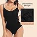 ShaperSwan Shapewear, Bodysuit for Women, Tummy Control Bodysuit with Adjustable Straps, Seamless Snatched Body Shaper (Black, M/L)