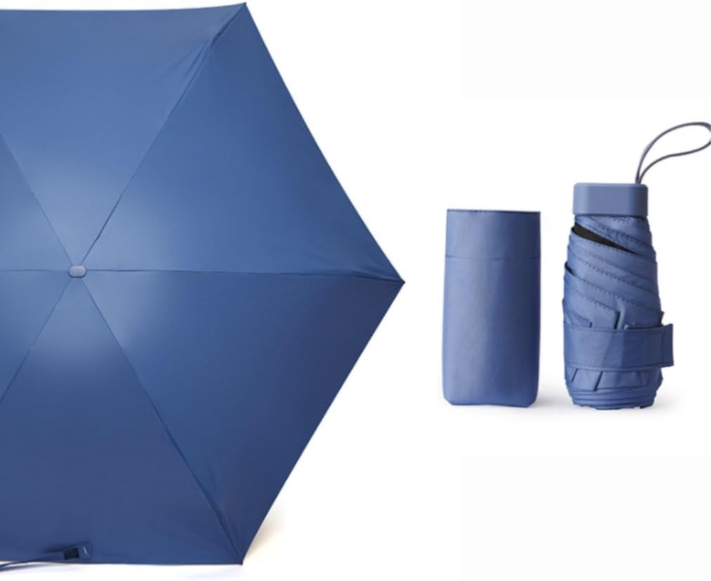 Portable Umbrella for Travel Beach Outdoor Foldable Reinforced Soft Light UV Small Sustainable Umbrella for Travel Umbrella Umbrella Outdoor(Dark Blue)