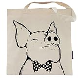 Nathan the Pig Tote Bag by Pet Studio Art