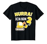 Ein Geburtstagsgeschenk zum zweiten Geburtstag mit Spielzeugbagger beim baggern. Tolles Geschenk für Geburtstage von Kindern die Baumaschinen, den großen Kran oder Luftballons lieben. Achtung ich bin 2 Jahre alt - Endlich ich bin zwei Jahre alt.