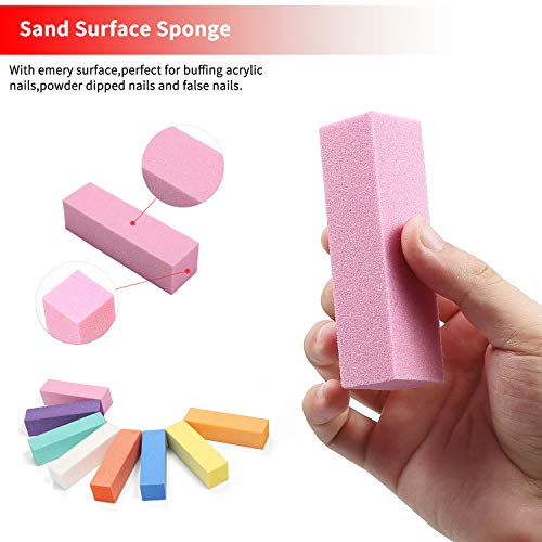 Nail Files and Buffers Emery Board Nail Care Polygel Acrylic Square Buffing Blocks Professional Manicure Pedicure Tools Black Double Sided 100 180 Grit 16Pcs/Pack for Home and Salon Use