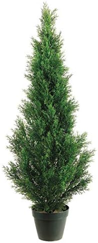 One 3 Foot Outdoor Artificial Cedar Topiary Tree Potted UV Rated Plant by Silk Tree Warehouse Company Inc (3 Foot) image 3