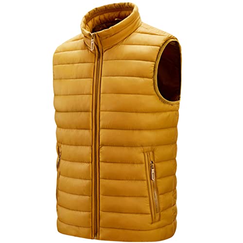 Ymosrh Men's Down Filled Winter Coats Vest Lightweight Packable Outdoor Puffer Vest Jacket Outwear Big and Jackets, M-6XL3
