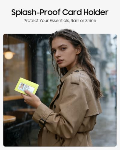 Image of FINTIE Slim Minimalist Front Pocket Wallet, RFID Blocking Credit Card Holder Card Cases with ID Window for Men Women (Citrus)