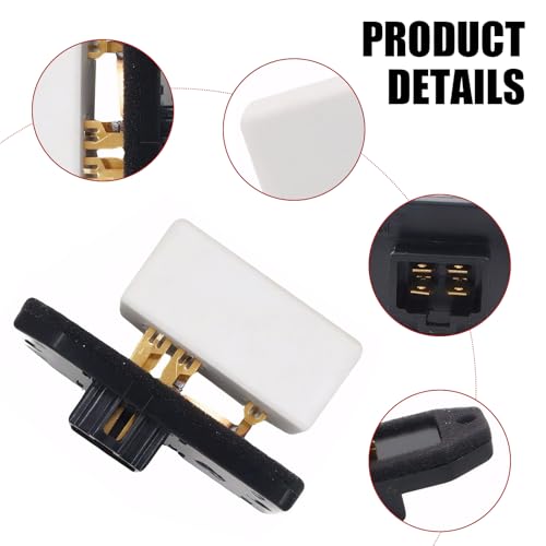 Image of Blower Motor Resistor, OEM #973020 4720278 68004241AA 6800459AA 5012212AA, Compatible with Dodge Ram 1500 2500 3500 Pickup Grand Cherokee Replaces RU109 (Black)