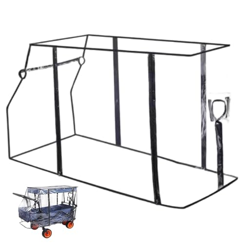 Housse de chariot pliant en PEVA transparente protection pluie toutes saisons 45x20x29 pouces
