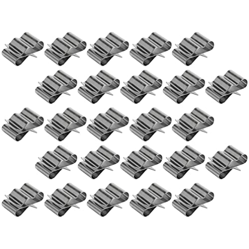 SOLUSTRE 50pcs Stainless Cable Clamps Trailer Wiring Clips Photovoltaic Cable Clips