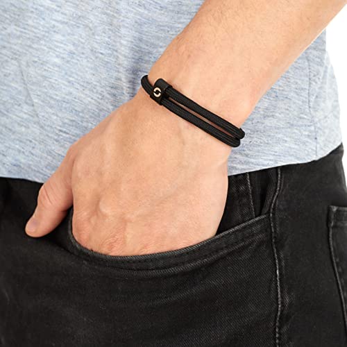 Cord Bracelet For Male | Birthday Gift | Black Color 9 #TOP2