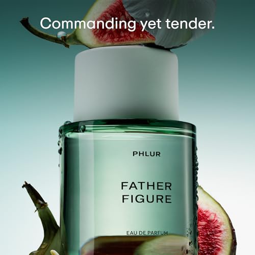 Image of PHLUR Father Figure Perfume for Women & Men, 100 mL | Fig & Vanilla Eau de Parfum, Fresh Green Fragrance with Waterlily, Cassis, Jasmine, Skin Musk & Sandalwood