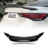 Rolling Gears Gloss Black Trunk Spoiler Wing Compatible with 2020-2025 Nissan Sentra Rear Spoiler (R Style)