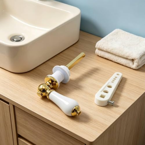 Palanca de cisterna para inodoro tradicional: estilo clásico y elegante color oro 8