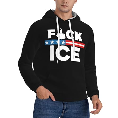 Sudadera con Capucha Fu-CK Ice para Hombre y Mujer, Manga Larga, Talla XL