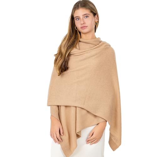 Velanio-Cashmere-Luxury-Knitted-Wrap-Travel-Shawl-Scarf-Pashmina-Stole-All-Season-Scarf-for-Women-Cashmere-Wool-Blend Velanio Cashmere Luxury Knitted Wrap Travel Shawl Scarf, Pashmina Stole, All-Season Scarf for Women Cashmere Wool Blend - Image 1