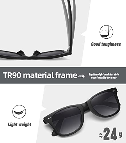 Image of MEETSUN Polarized Sunglasses for Women Men Classic Retro Square Frame Driving Sun Glasses UV Protection
