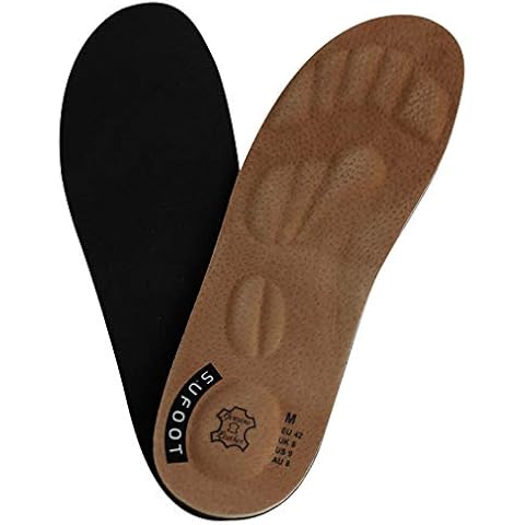 Sufoot So-Reflex Leather Reflexology Therapy Massage Insoles, Acupressure Massage Effect Deposits Health Foot Medical Aid, 41EU 7UK 8US 7AU Men, Brown Cover