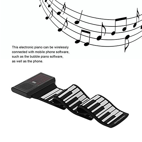 Handgerolde piano met 61 toetsen, draagbaar elektronisch keyboard met dual-range systeem 128 tonen ritmes voor kinderen… - Image 7