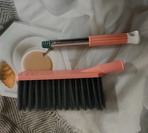 Pacote com 2 lençóis de cerdas macias, escova de limpeza com mão longa, espanador para removedor de