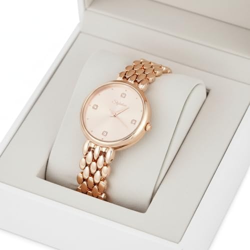 Image of styledose Women's Diamond Studded Watch | Premium Metal Bracelet Strap | Analog Quartz Movemnet Ladies Wrist Watch | Watch for Women & Girls | Wrist Watches for Women's & Girls&Ladies