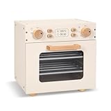 OOOK Wooden Kids Oven, Pretend Play Oven for Toddlers with DIY Stickers, Kitchen Play Set Accessories with Push-Pull Baking Tray. Ideal Choice for Boys and Girls Aged 3+