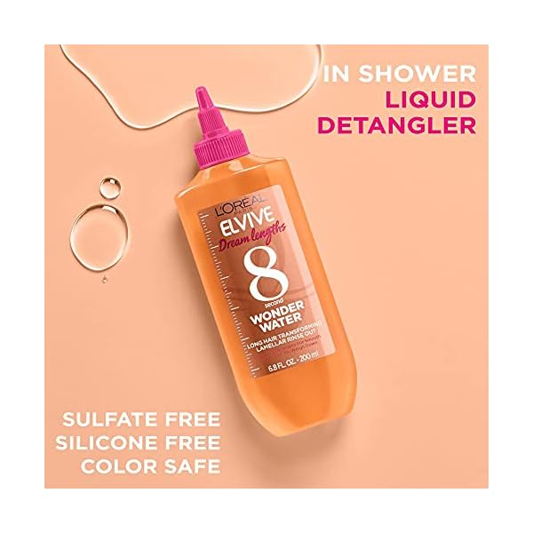 L'Oreal Paris Elvive Dream Lengths 8 Second Wonder Water Detangling Lamellar Rinse Out, 6.8 Ounce