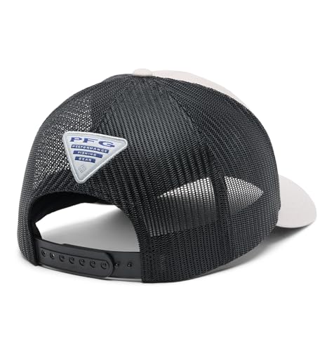 Image of Columbia Unisex Unisex PFG Fish Flag Mesh Snap Back Hat, Light Cloud /Black /Camo Fish Flag, One Size