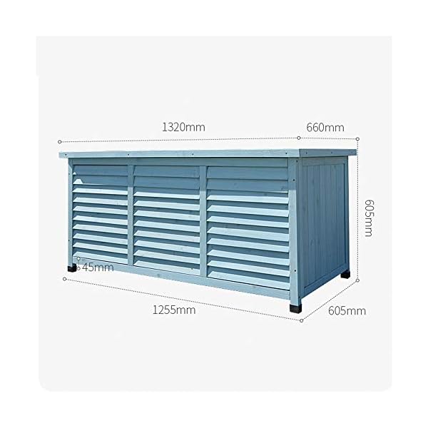 PQXOER Garten und Geräteschrank Massivholz-Tools Storage Box Low Lagerschrank wasserdichte im Freien Balkon Garten Hof… – Bild 4