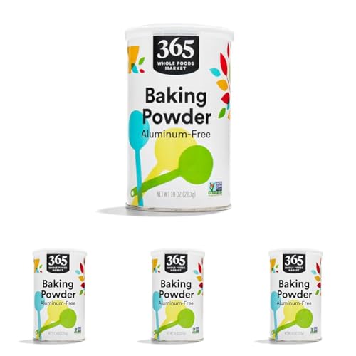 365 by Whole Foods Market, Baking Powder Aluminum Free, 10 Ounce (Pack of 4)