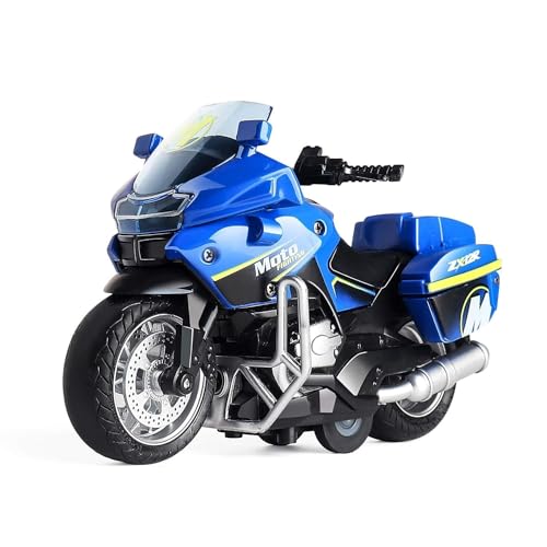Image of Police Motorcycle Toy - Pull Back Motorcycle Toys, Tiny Gift with Music Lighting, Latte Motorcycles Toy for Kids Boys Age 3-8 Year Old [Multicolor] (Moto-Fighting-Multicolor)
