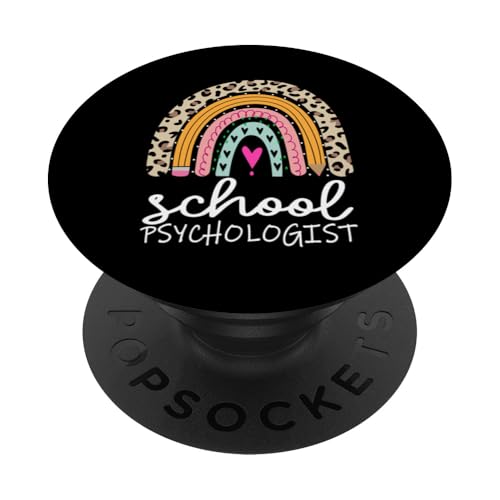 Psicólogo Escuela Rainbow Leopard Volver a la Escuela Profesor PopSockets PopGrip Intercambiable