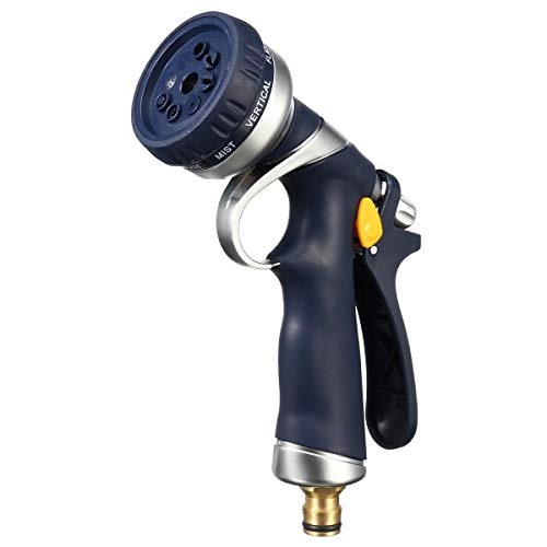 Erwewqeq Watering spray gun 8 Mode Zinc Alloy Hose Nozzle Car Washing Garden Tool High Pressure Washer Water Sprayer Garden water gun