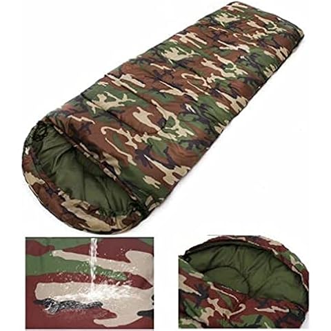 4 Season Sleeping Bag Waterproof Outdoor Camping Hiking Envelope Single Zip Bag (Camouflage) Cover