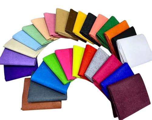 Image of Pack of 3 Purple Shades Felt Fabric Sheet Stiff (Hard) Size 19 inch x 21 inch inch | School DIY Crafts Patchwork, Table & Board Backdrops Embroidery Sewing 3pcs