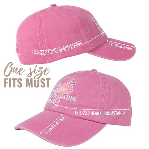 Image of InnoBeta Flamingo Gifts for Women Flamingo Lovers, Adjustable Vintage Baseball Cap Washed Cotton Embroidered Hat