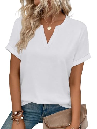 Image of WIHOLL Womens Blouses Spring Tops Short Sleeve Shirts Dressy Casual Summer Vacation Fashion Clothing 2026