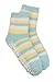 Red Carpet Studios Spa Socks, Banana with Seafoam Green and Cream Stripes