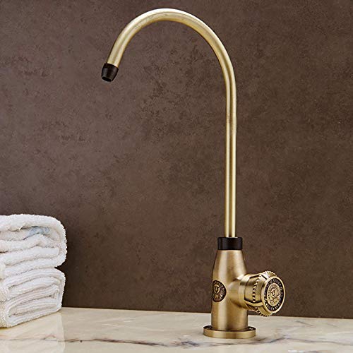 Robinet évier cuisine laiton antique orientable pour optimiser l'espace de lavage profond - 3