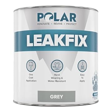Polar Premium Grey Instant Waterproof Roof Sealant Paint for Leaks 500ml, Roof Sealing Repair Coating Paint for All Roof Types and Gutters with Reinforced Fibres Emergency Roof Repair Seal
