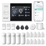 LWOHSI Home Alarm Systems,Wireless Home Security Ssytems,4.3" Touchscreen,DIY Expandable 10 Door Sensors,5 Motion Detectors,Tuya Phone App Alerts,No Monthly Fee,Work with Alexa and Google Home
