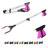HATAF 81 cm Wurfgreifer für Erwachsene, Greifstab, helfende Handgreifer für Behinderte, faltbare Behinderungshilfen, drehbarer Kopf, 360-Grad-Greifhilfe, Mobilitätshilfen und Behindertenhilfen (81,3