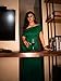 YMDUCH Women's Elegant Sleeveless Off Shoulder Bodycon Long Formal Party Evening Dress Green