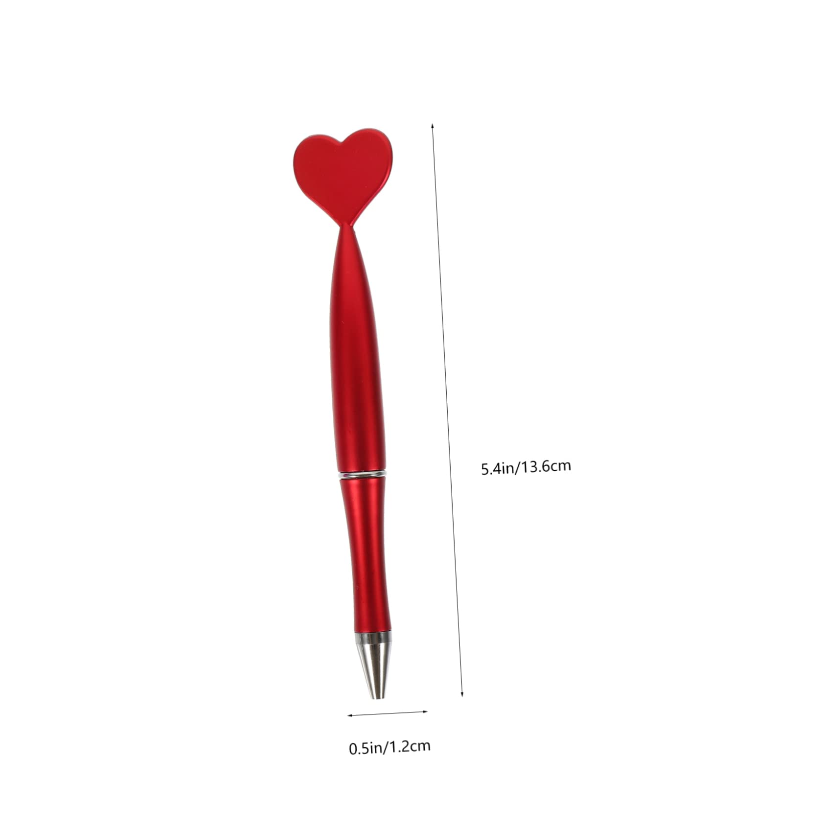 48 Bolígrafos Giratorios Corazón San Valentín, Pluma Escritura Suave ABS
