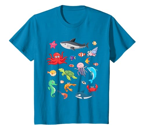Enfants Animaux marins Poisson clown Mignon T-Shirt