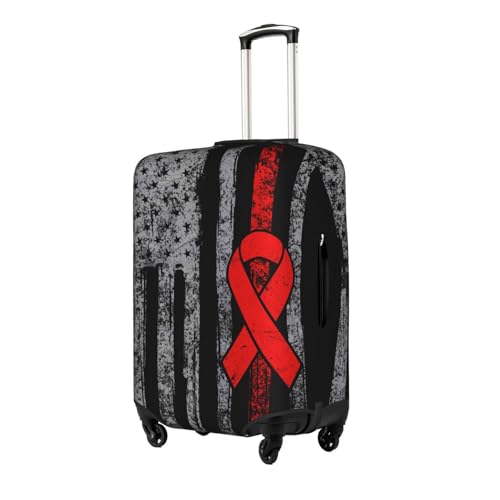 Travel Luggage Cover Sickle Cell Awareness America Flag Fashion Washable Baggage Suitcase Protector Fit For Luggage Medium2
