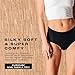 Bambody Absorbent Panties, Period Underwear for Women and Teen -12-Hour Overnight Protection- Postpartum Leakproof, Soft, Comfortable, Breathable - Large - 3 Pack: Black