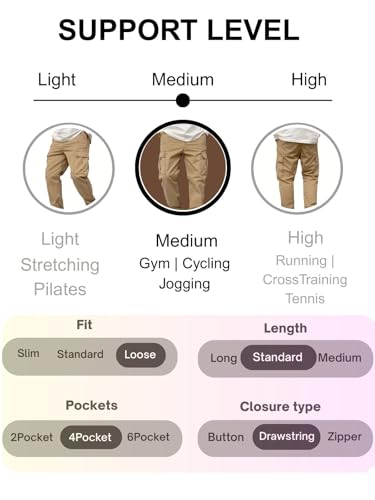 Image of Leriya Fashion Men's Cargo Pants | 4 Pocket Cotton Cargo Joggers for Men | Loose Fit Stylish Pant with Pockets | Casual Baggy Trousers & Streetwear Lower